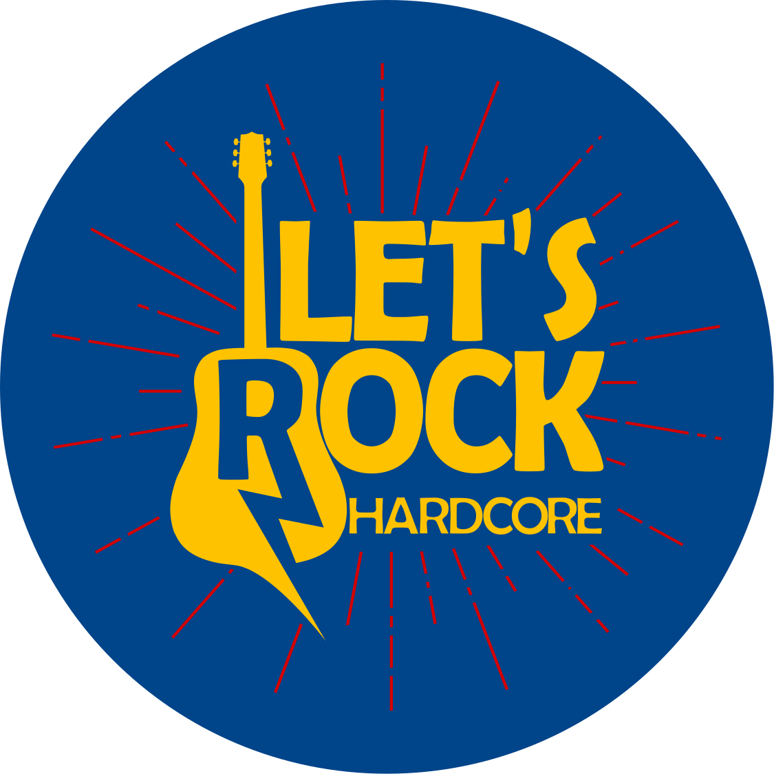 Guitarra rock e tapete de texto no quarto - TenStickers