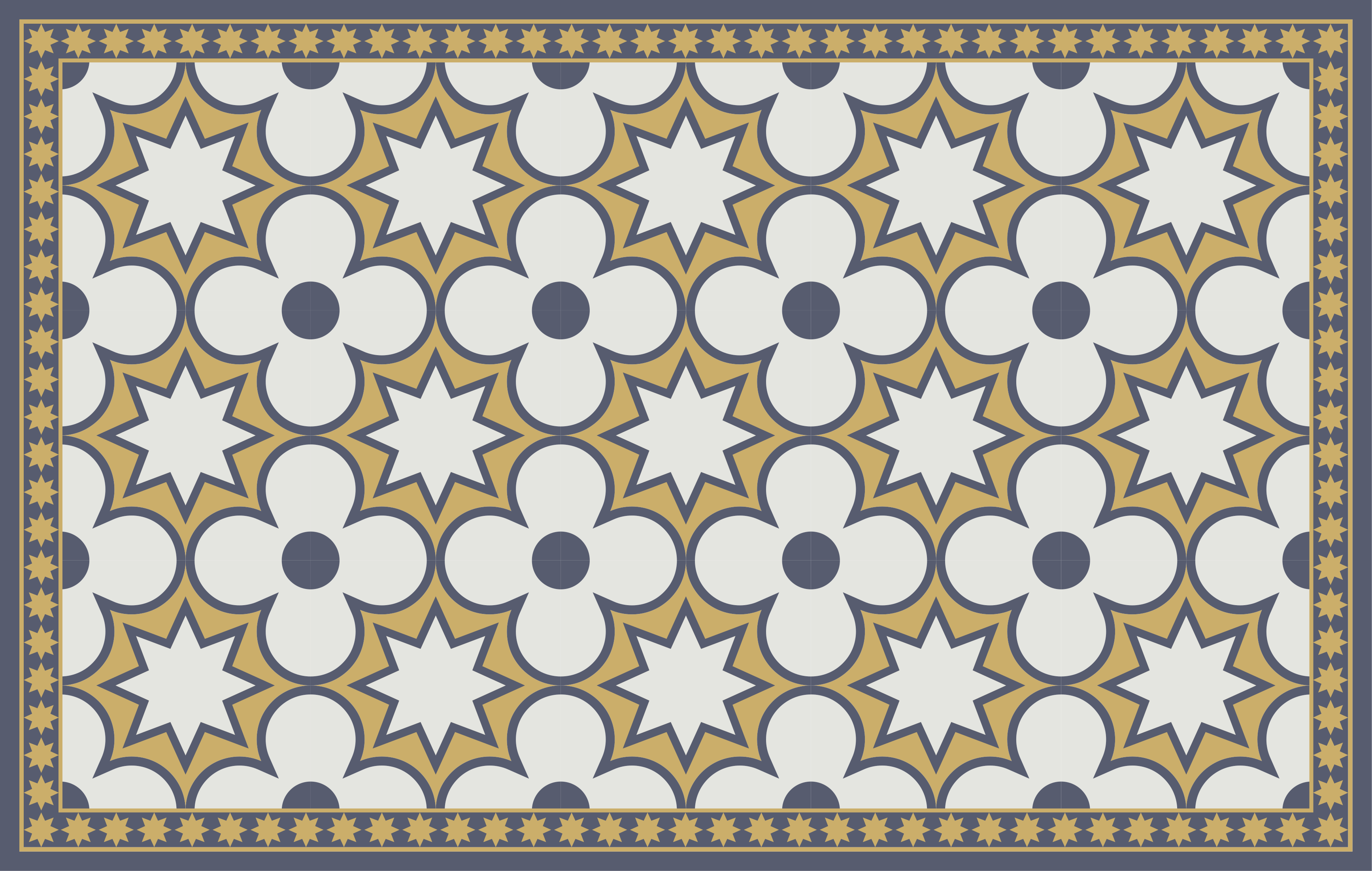 Tapete vinílico azulejos arranjo de mosaico de estrelas - TenStickers