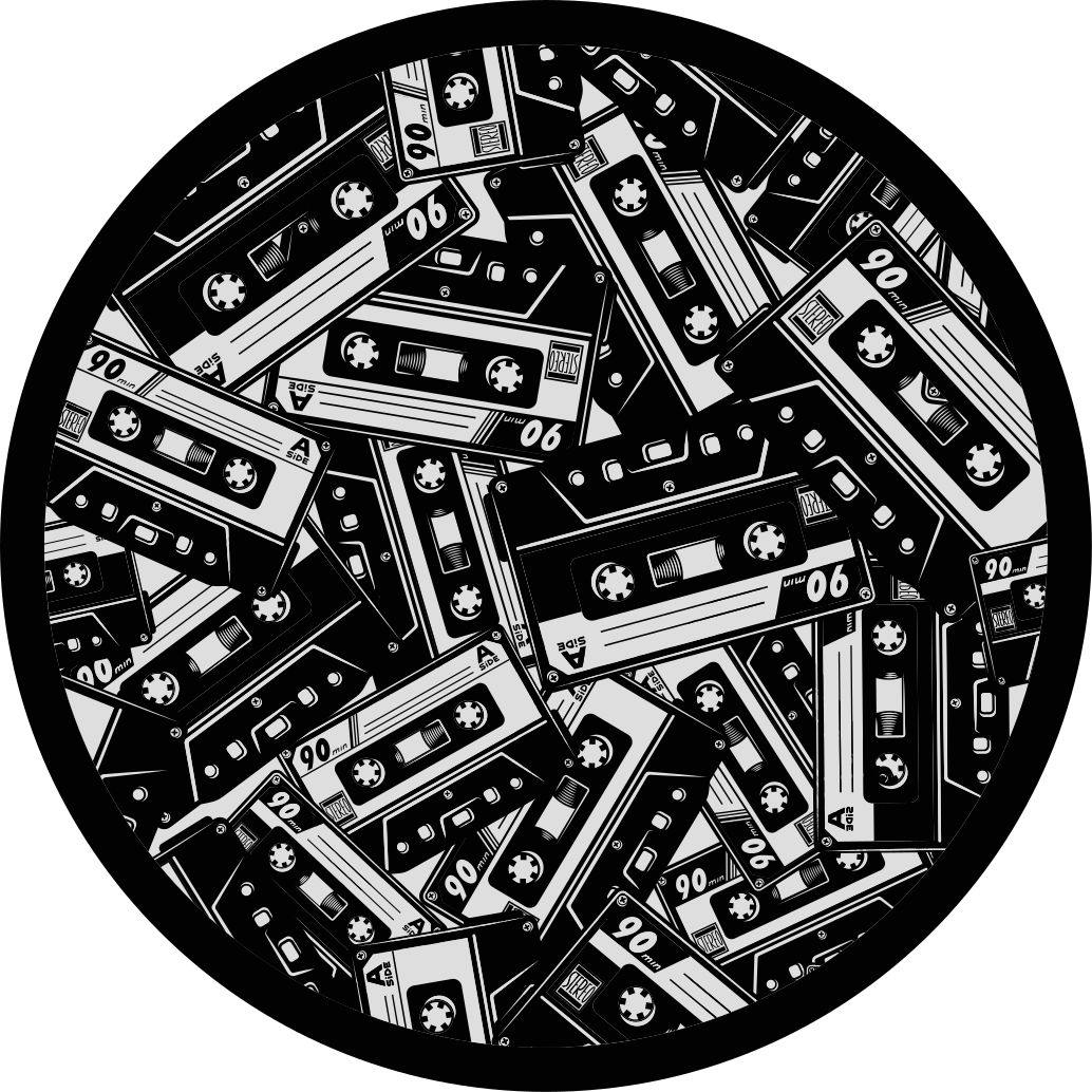 Tapete vinílico criança conceito fita cassete - TenStickers