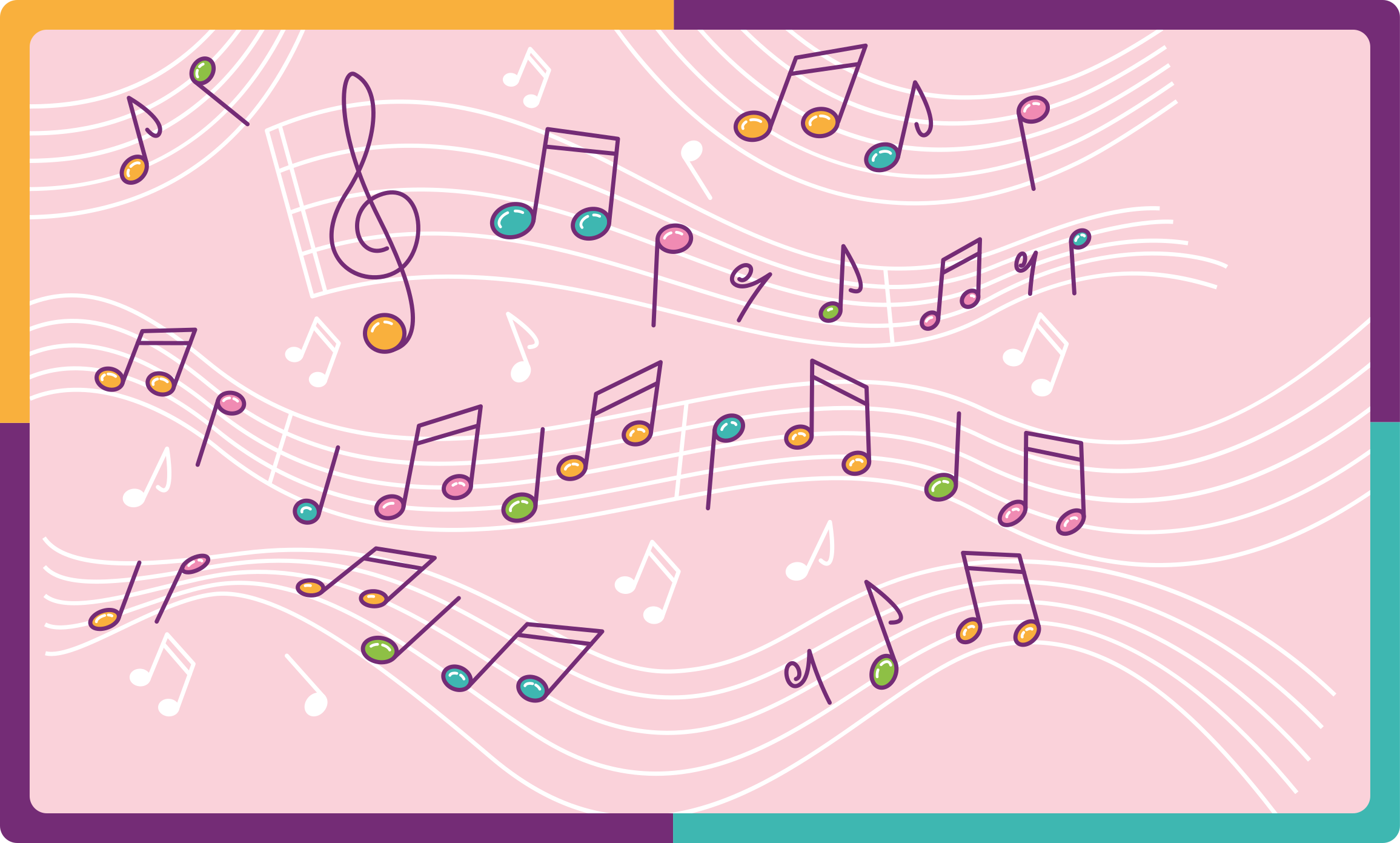 tapete em vinil retangular pentagramas com fundo rosa - TenStickers