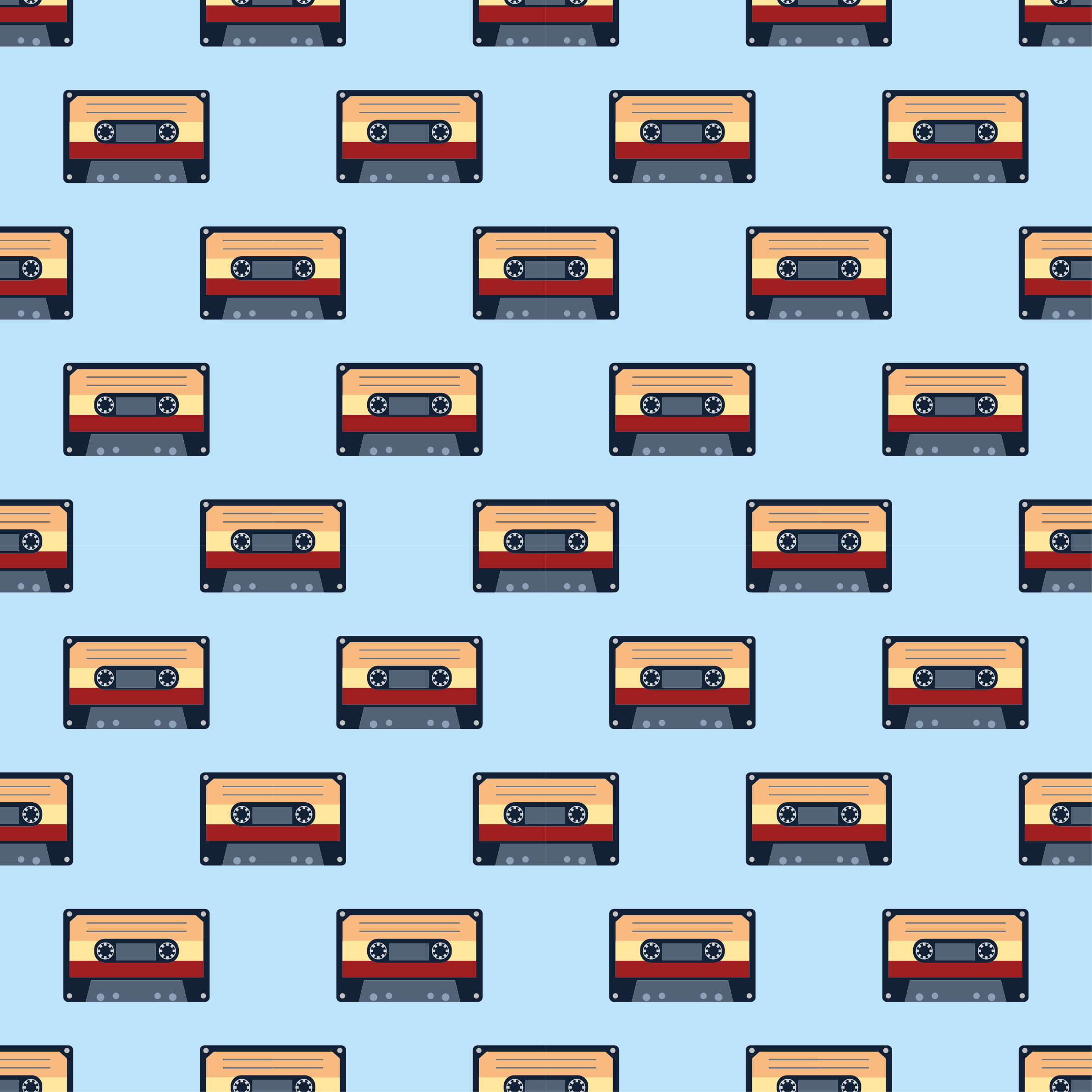 Tapete vinílico criança ideia de cassete vintage - TenStickers