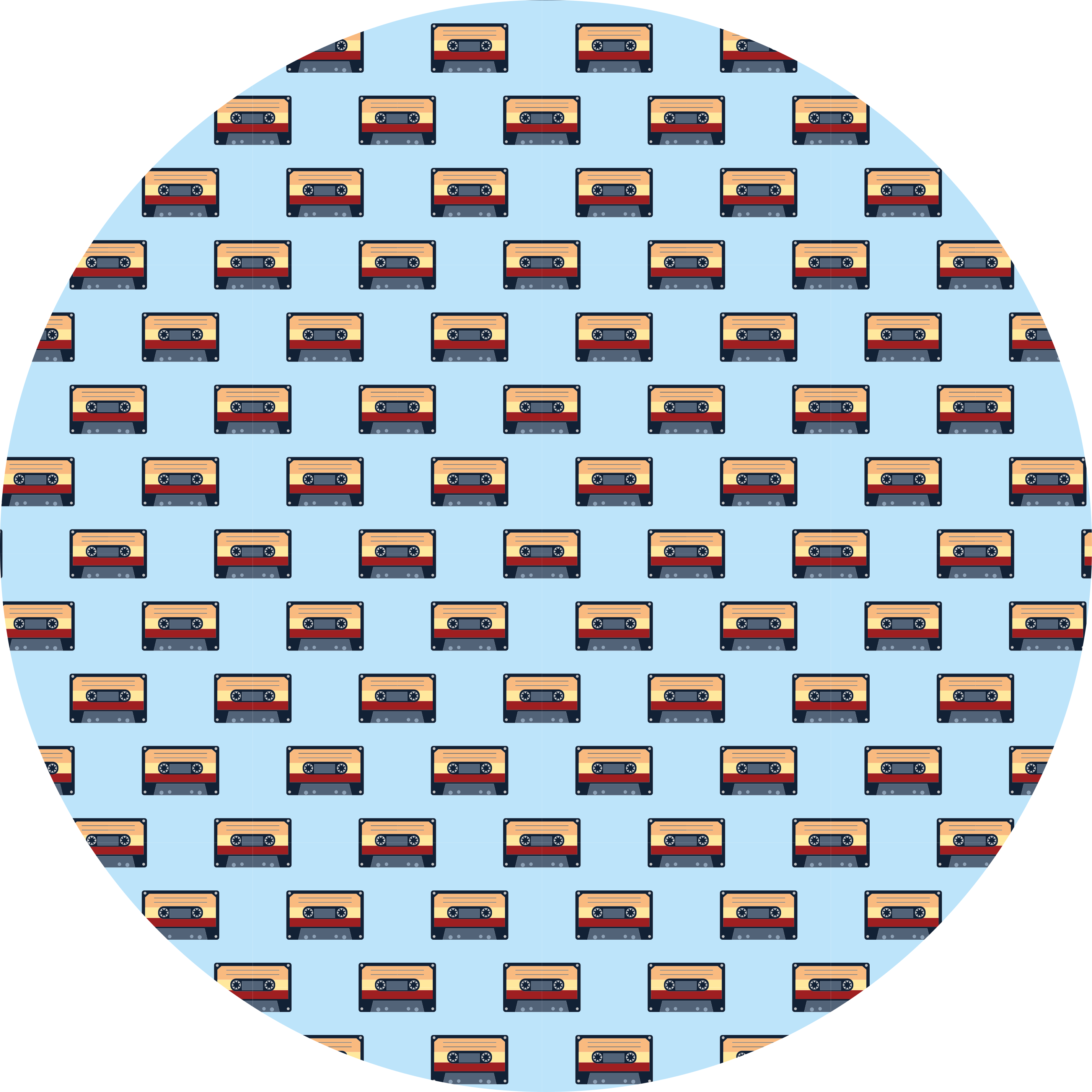 Tapete vinílico vintage conceito cassete retrô - TenStickers