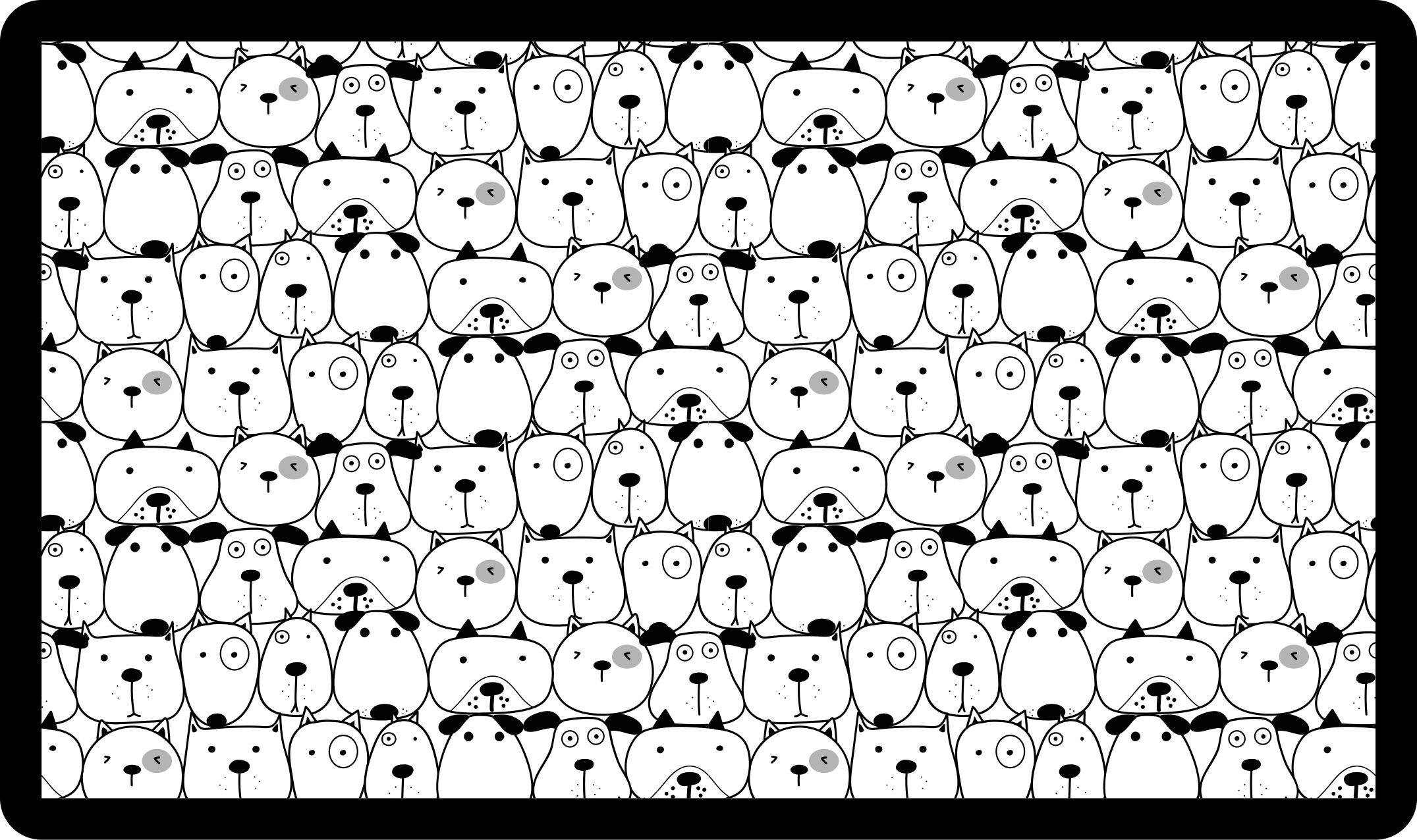 Tapete vinílico de animais rostos de criaturas adoráveis - TenStickers