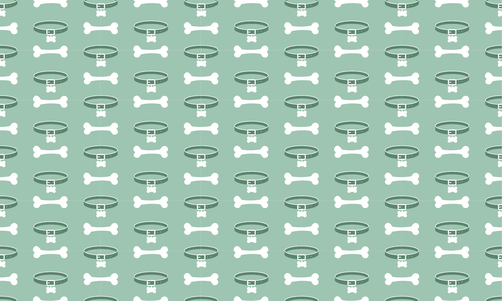 Tapete vinílico de animais padrão de ossos de cachorro - TenStickers