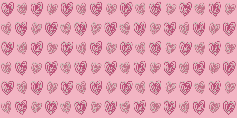 Tapete vinílico criança padrão rosa com corações - TenStickers