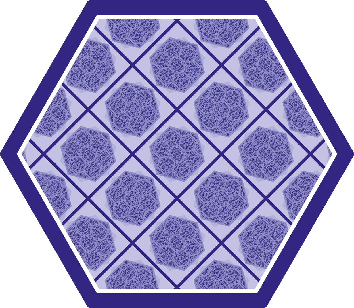 Piso de azulejo em formato de hexágono grande para banheiro - TenStickers