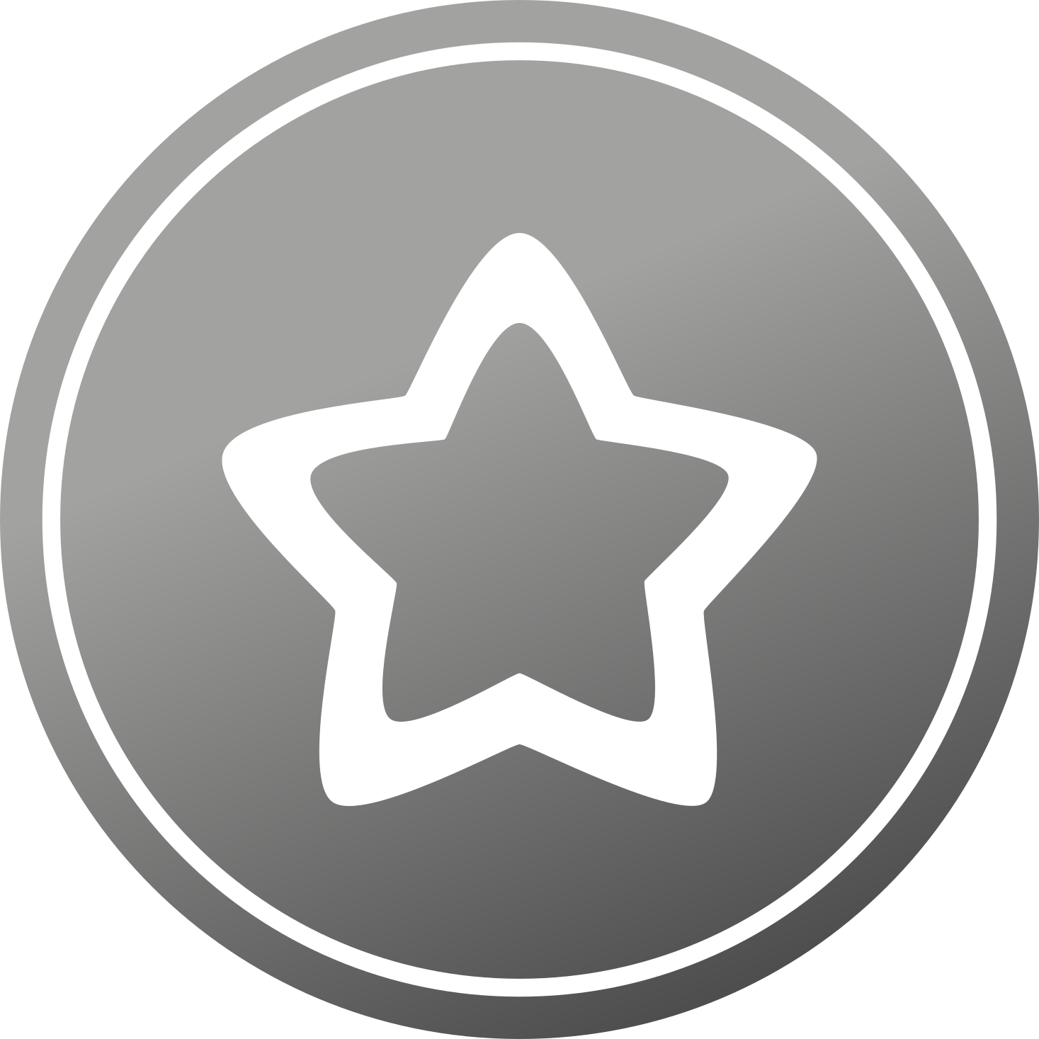 Tapete circular gradiente estrela de metal - TenStickers