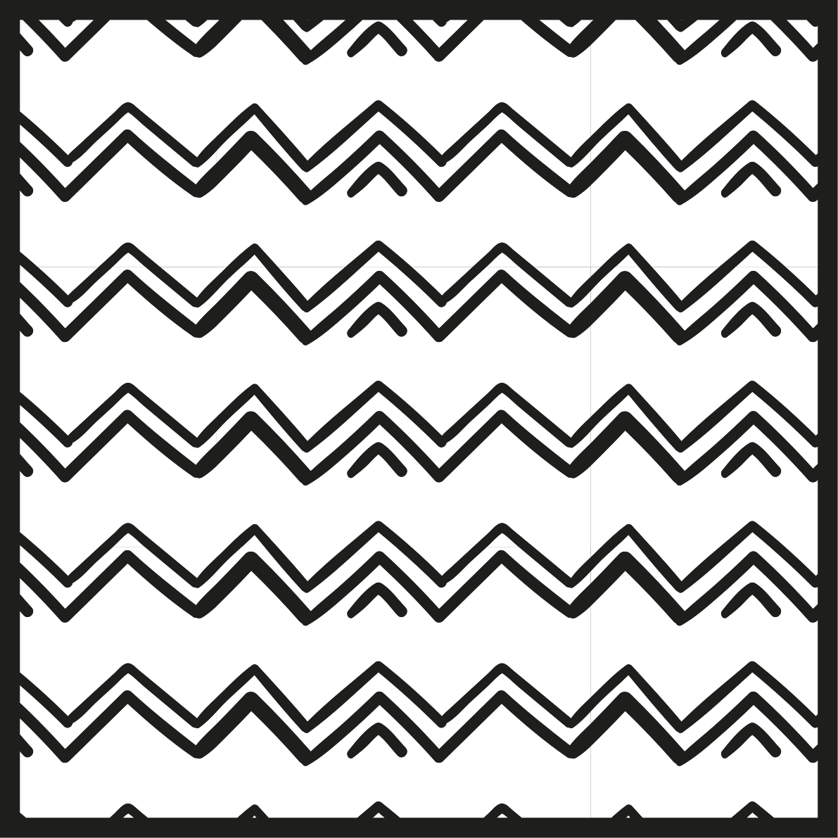 Tapete vinílico minimalista estilo zigzag - TenStickers