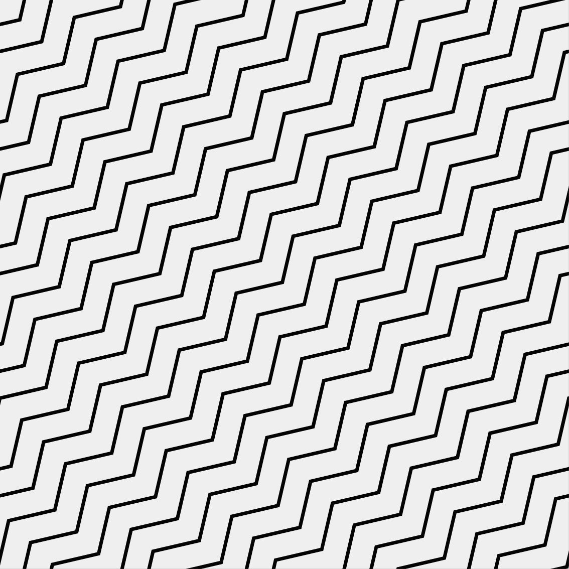 Zig zag preto fino em tapete de vinil bege - TenStickers
