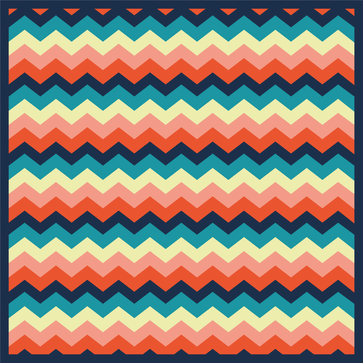 Tapete de vinil quadrado multicolor zig zag - TenStickers