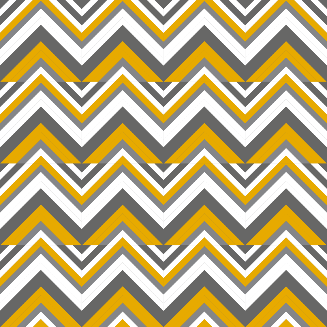 Tapete quadrado de vinil com linhas zig zag amarelo e cinza - TenStickers