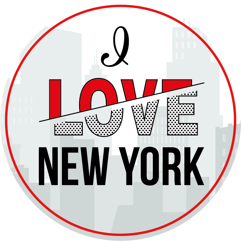 Tapete vinílico frases e textos eu amo nova york - TenStickers