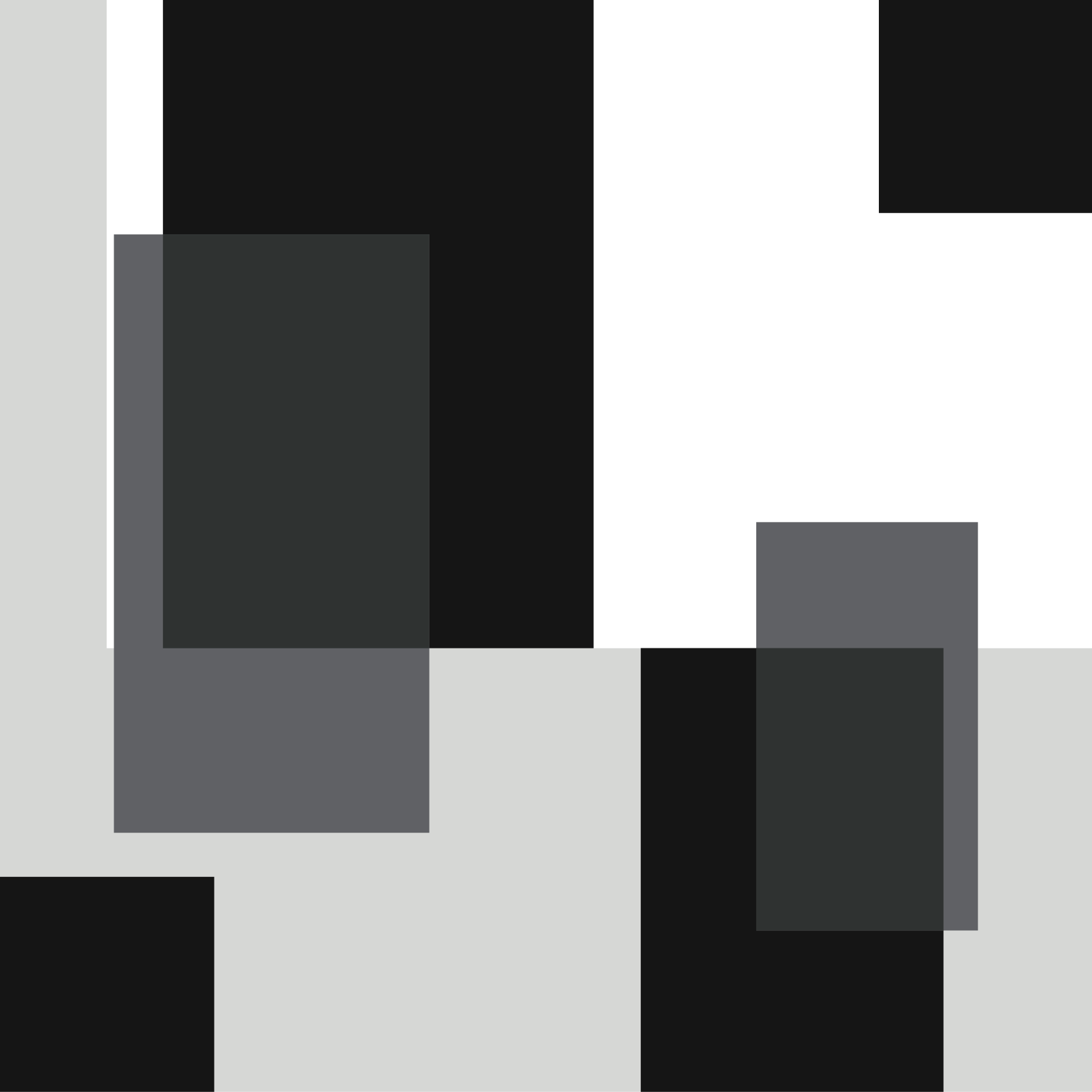 Tapete de vinil quadrado de blocos de cor preto e branco - TenStickers