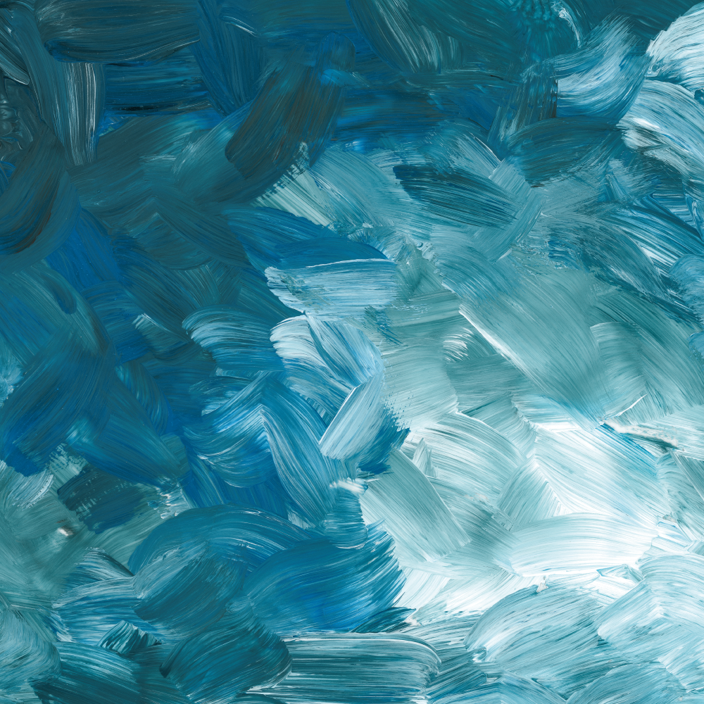 Tapete de vinil quadrado abstrato azul com pincelada - TenStickers