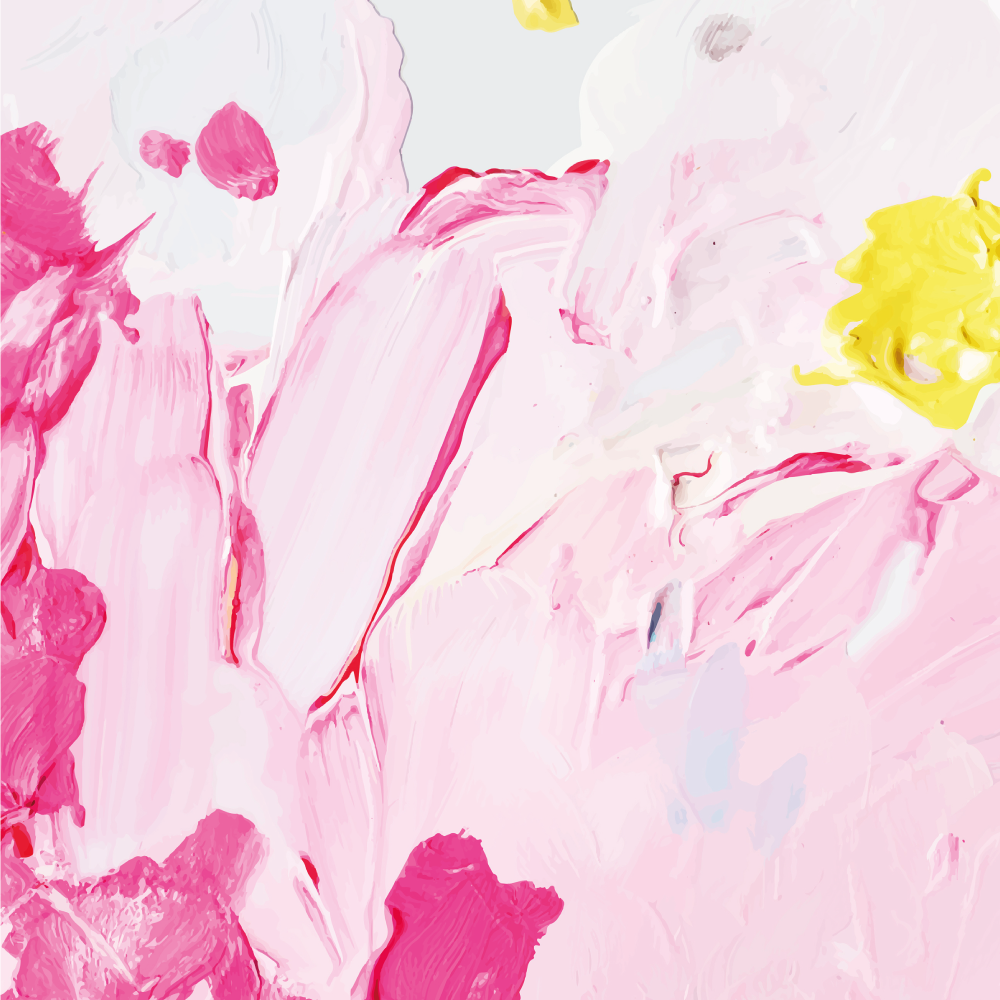 Tapete vinílico juvenil com pinceladas abstratas - TenStickers