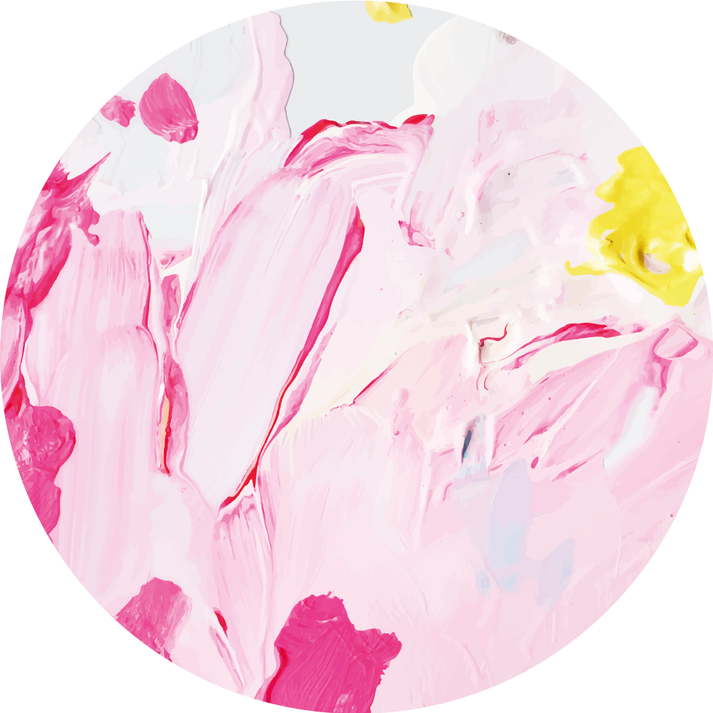 Tapete circular colorido com pincelada de acrílico - TenStickers