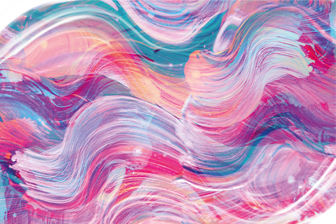 tapete em vinil retangular com pinceladas de tinta a óleo colorid - TenStickers