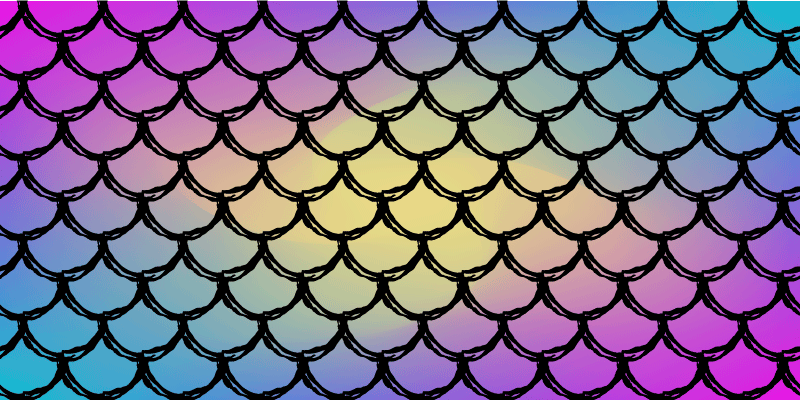 Tapete vinílico criança padrão de escamas coloridas - TenStickers