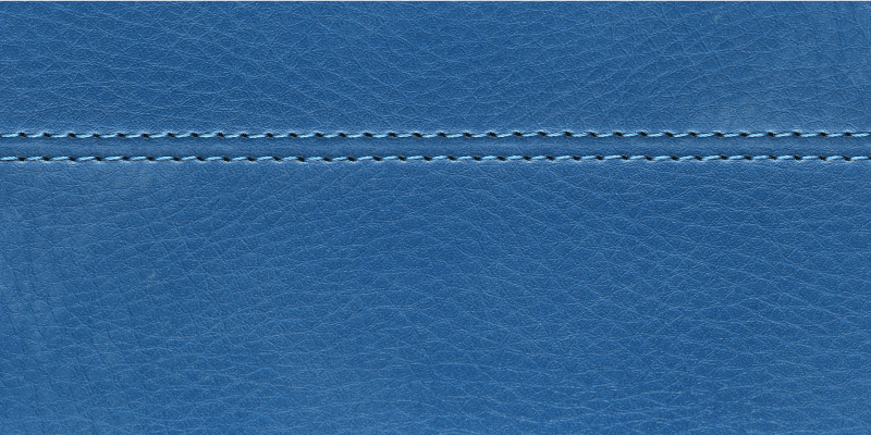 Tapete vinílico madeira costura de couro azul - TenStickers