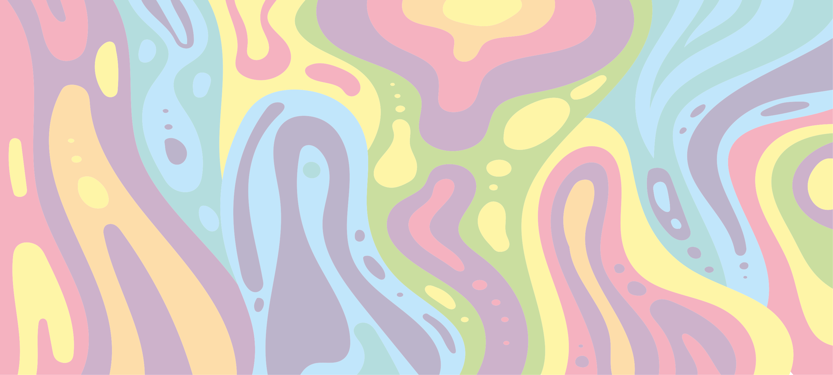 Tapete vinílico criança ondas abstratas coloridas - TenStickers