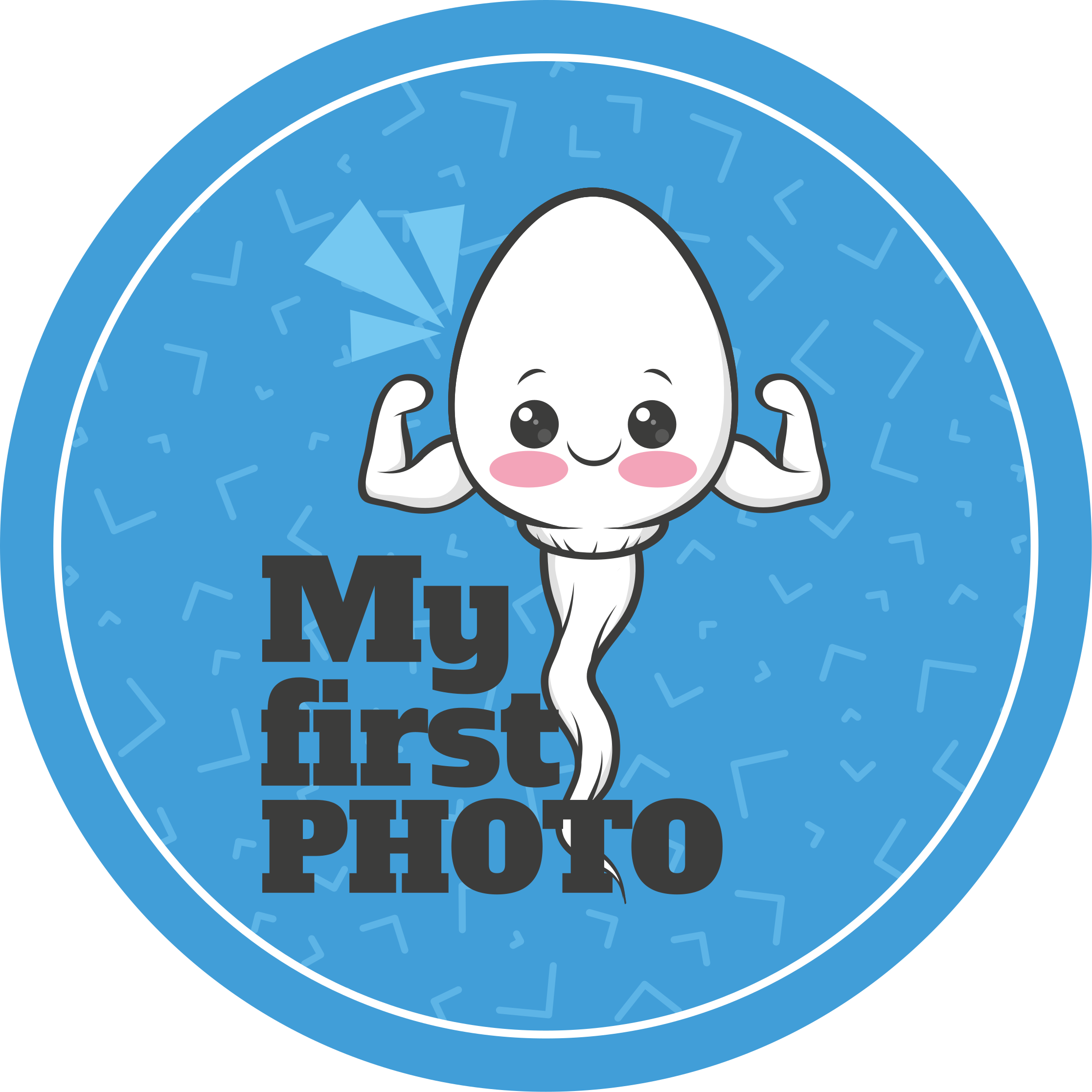 Tapete vinílico frases e textos minha primeira foto - TenStickers