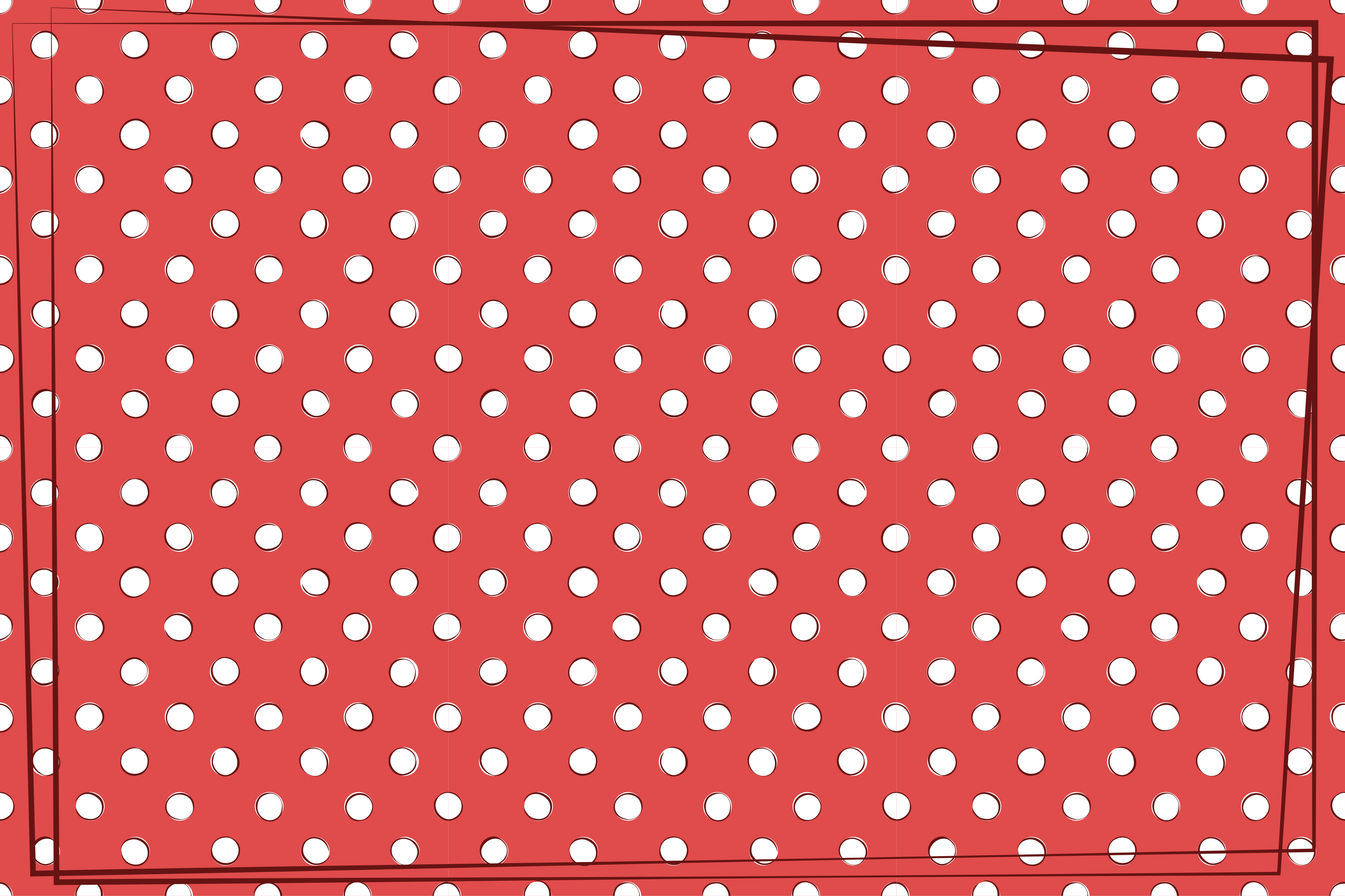 Branco retro bolinhas com fundo vermelho tapete de vinil - TenStickers