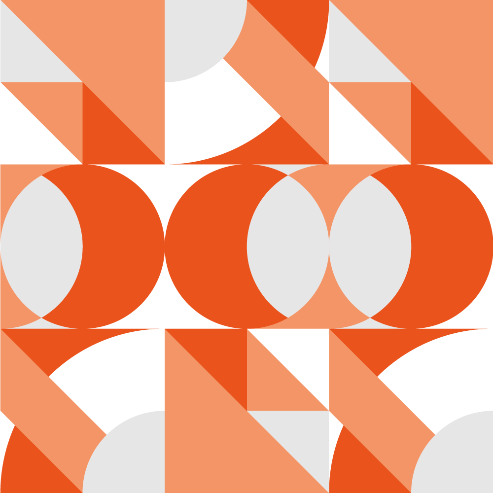 Tapete de vinil quadrado de bloco de cor branco laranja - TenStickers