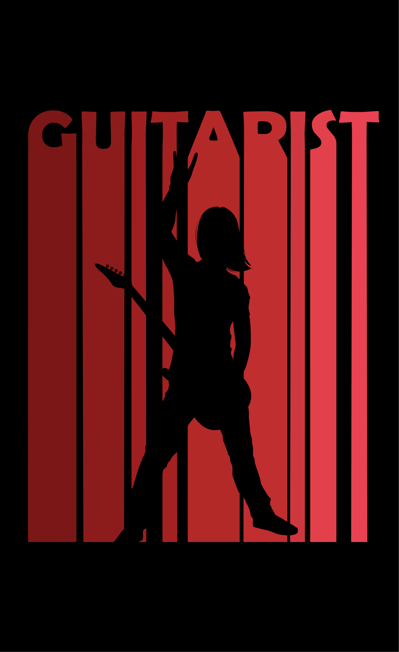 Tapete vinílico texturas silhueta do guitarrista - TenStickers