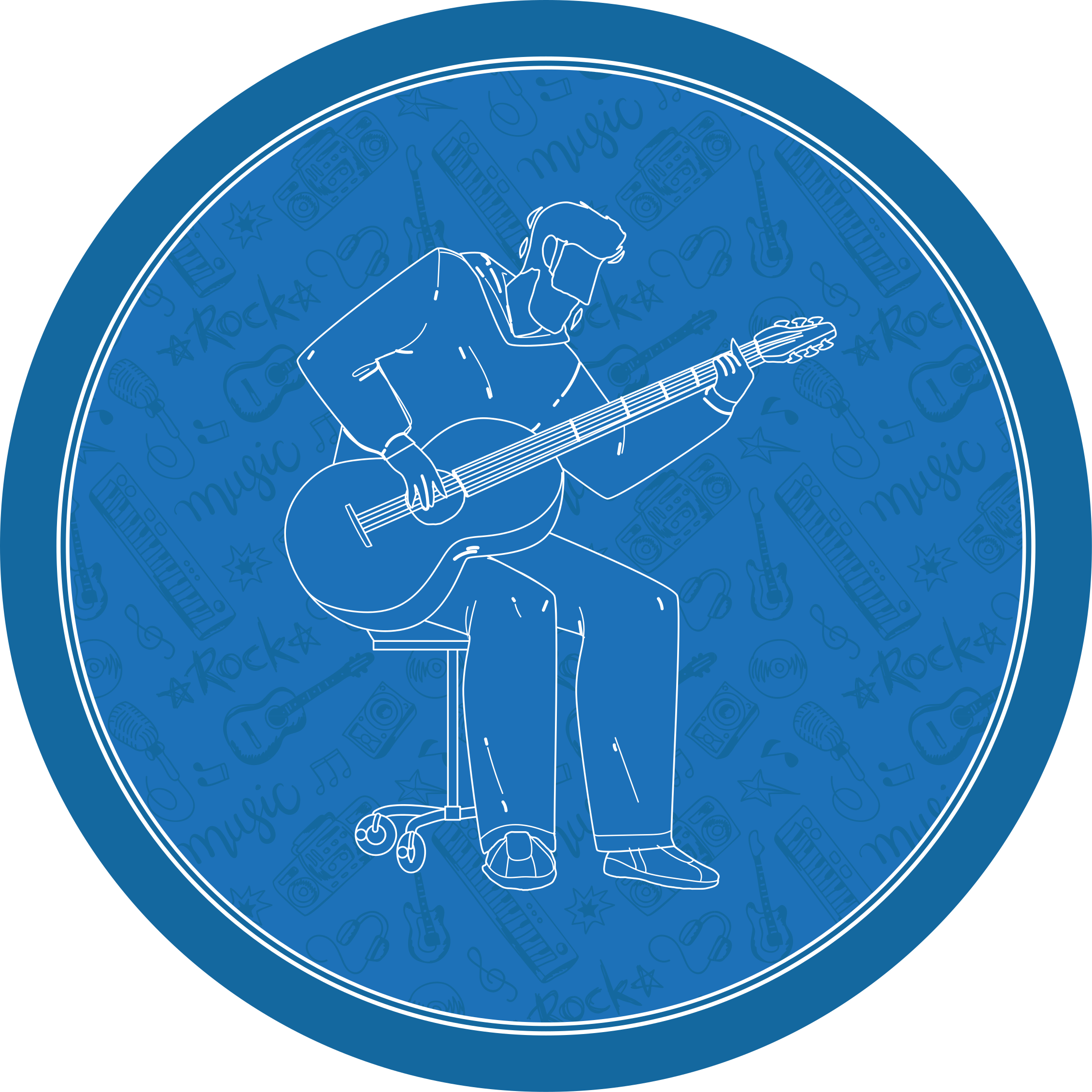 Tapete vinílico texturas vibrações musicais - TenStickers