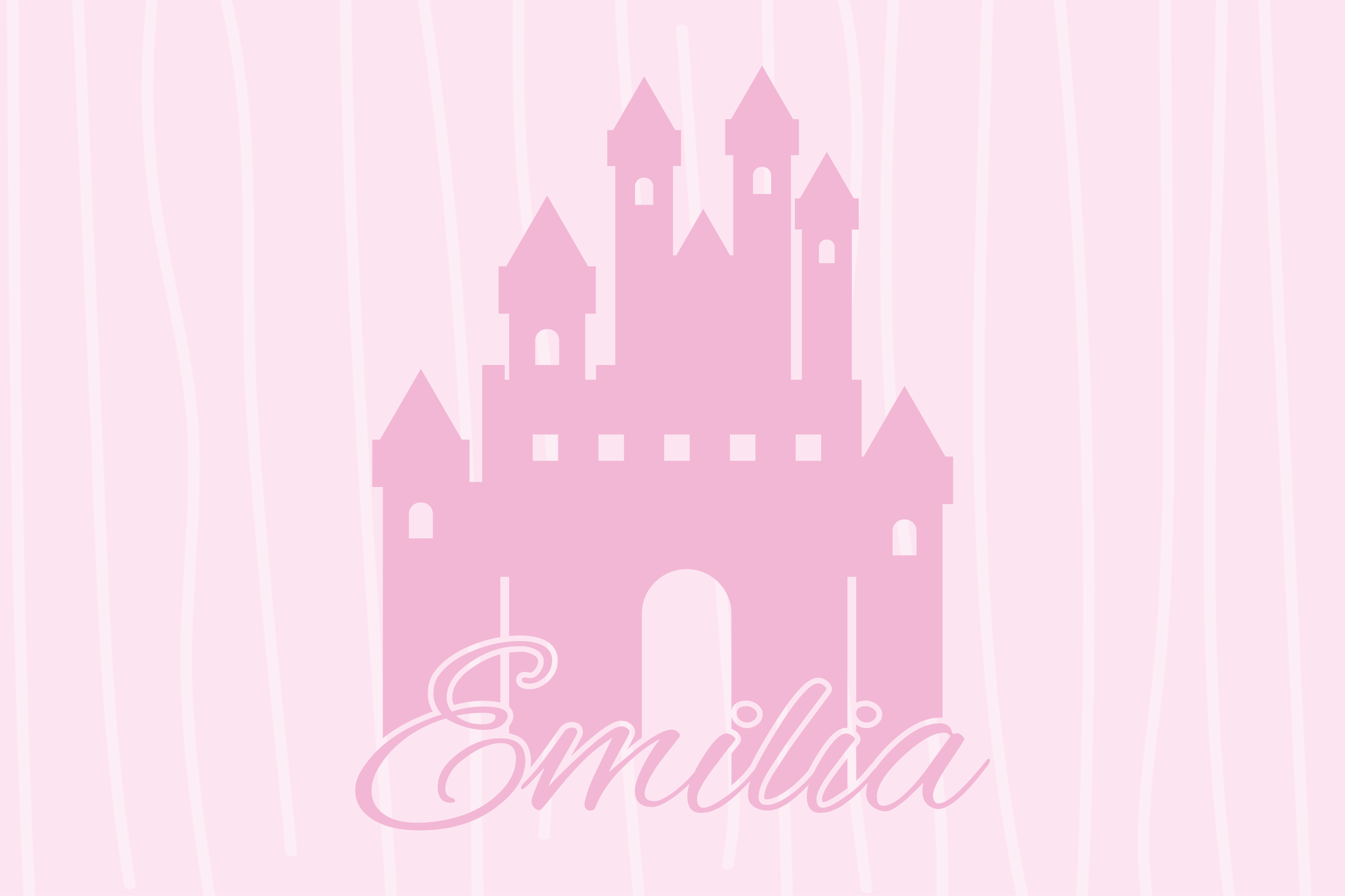 Castelo monocolor com estrelas tapete personalizado - TenStickers