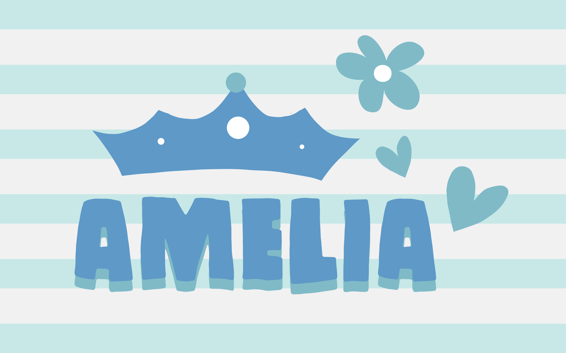 Tapete vinílico com nome para colocação de coroa - TenStickers