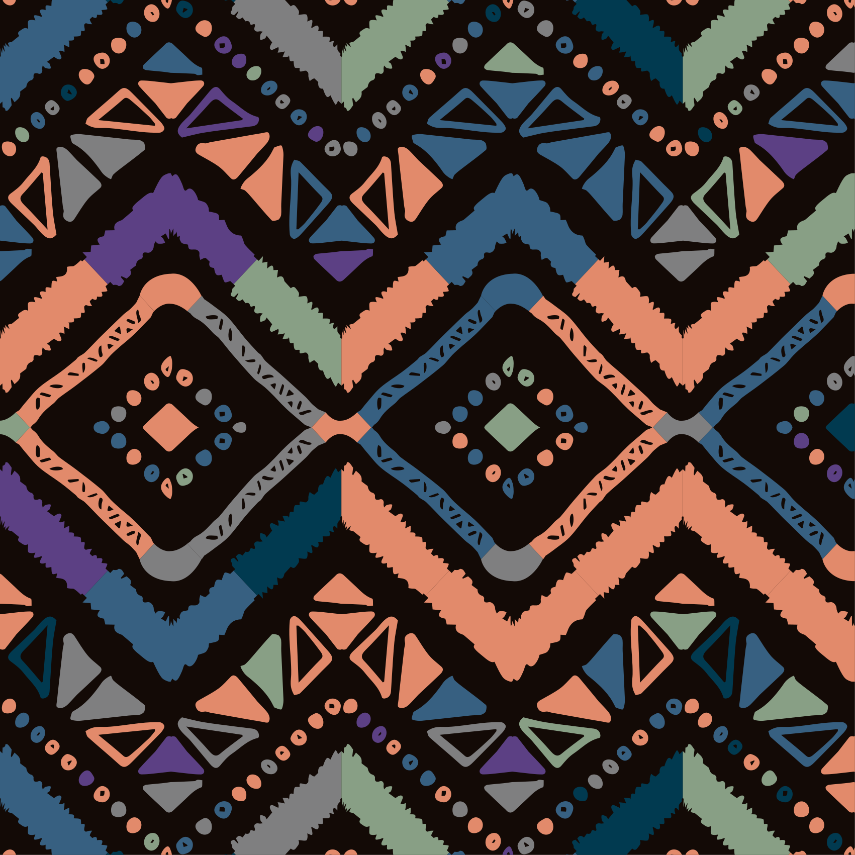 Tapete vinílico nórdico seções de cores geométricas - TenStickers