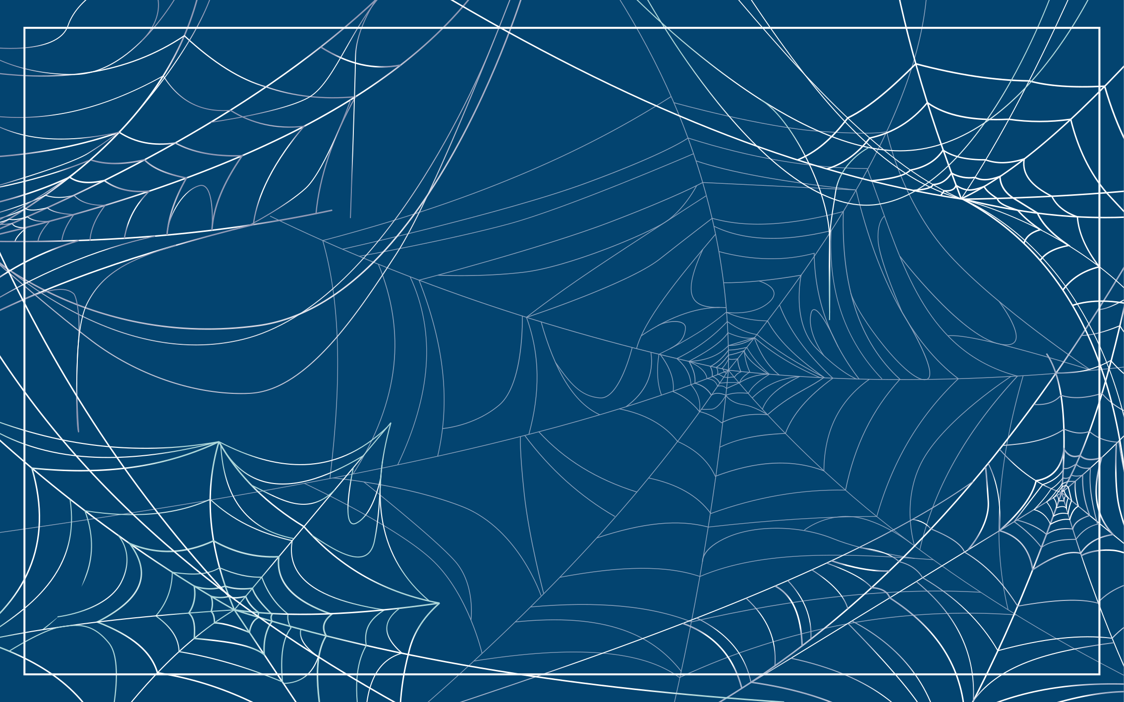 Tapetes de halloween com teia de aranha azul - TenStickers