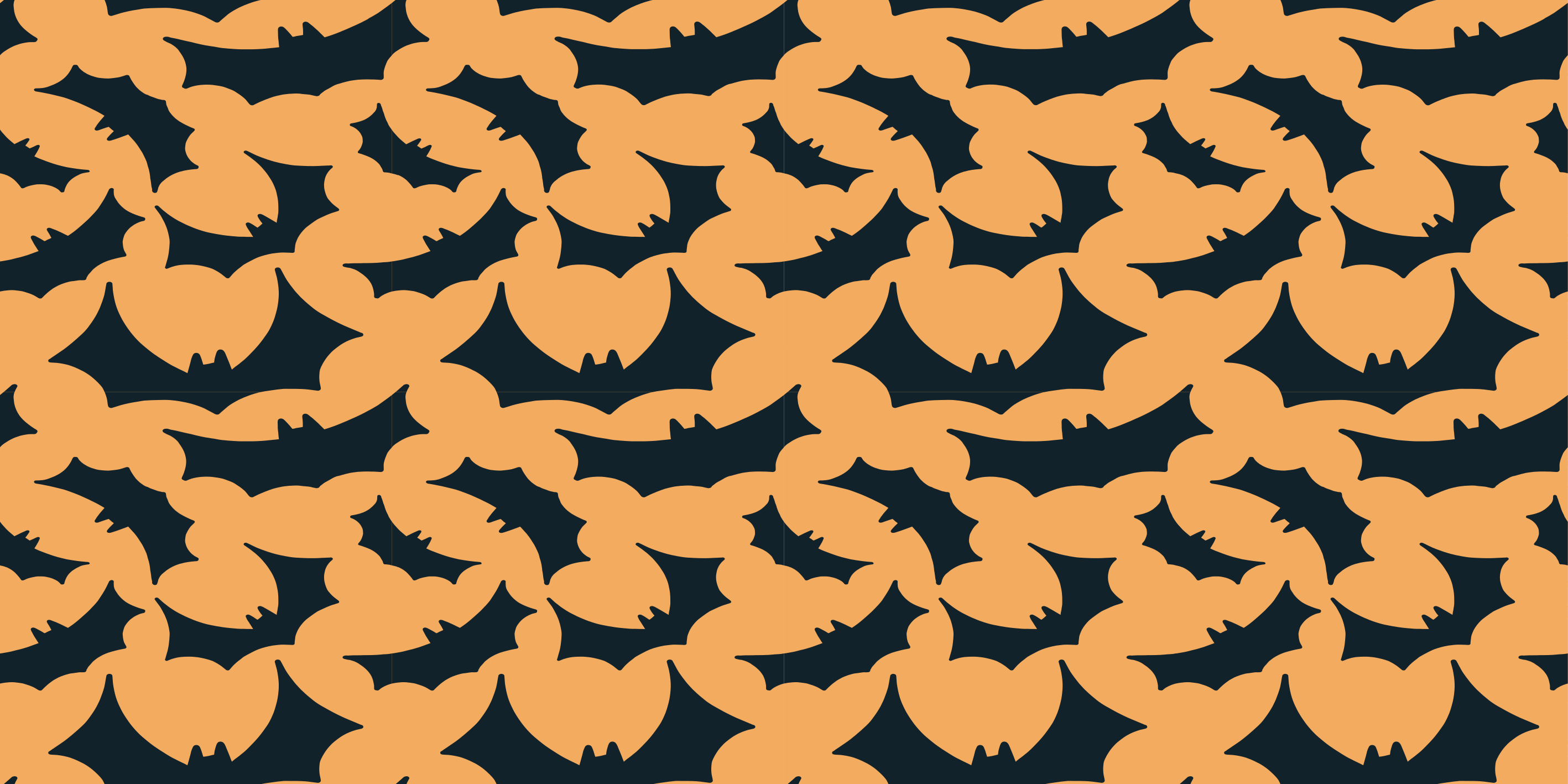 Morcegos laranja e preto estampados com tapetes de halloween - TenStickers