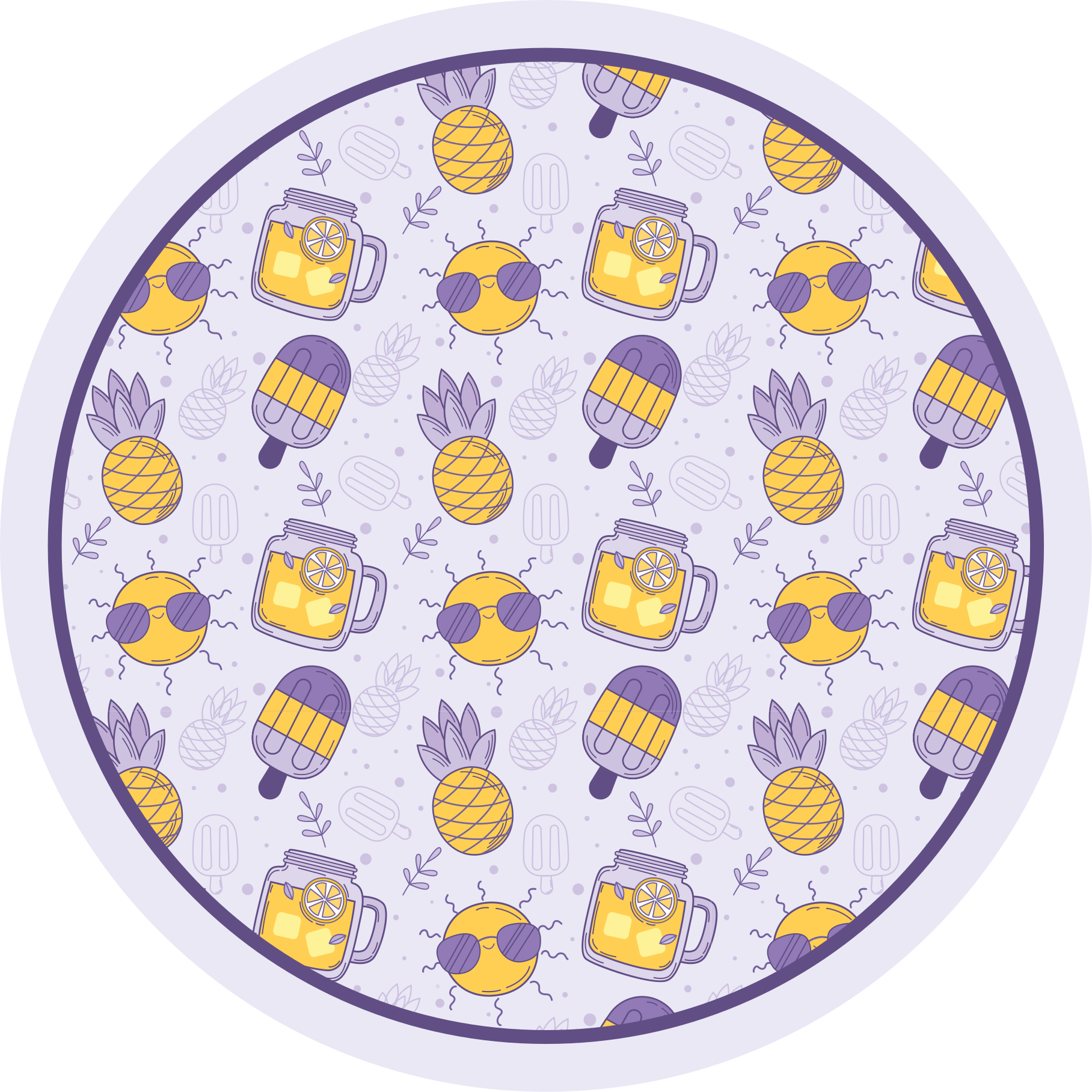 Tapete vinílico criança diversão de verão tropical - TenStickers