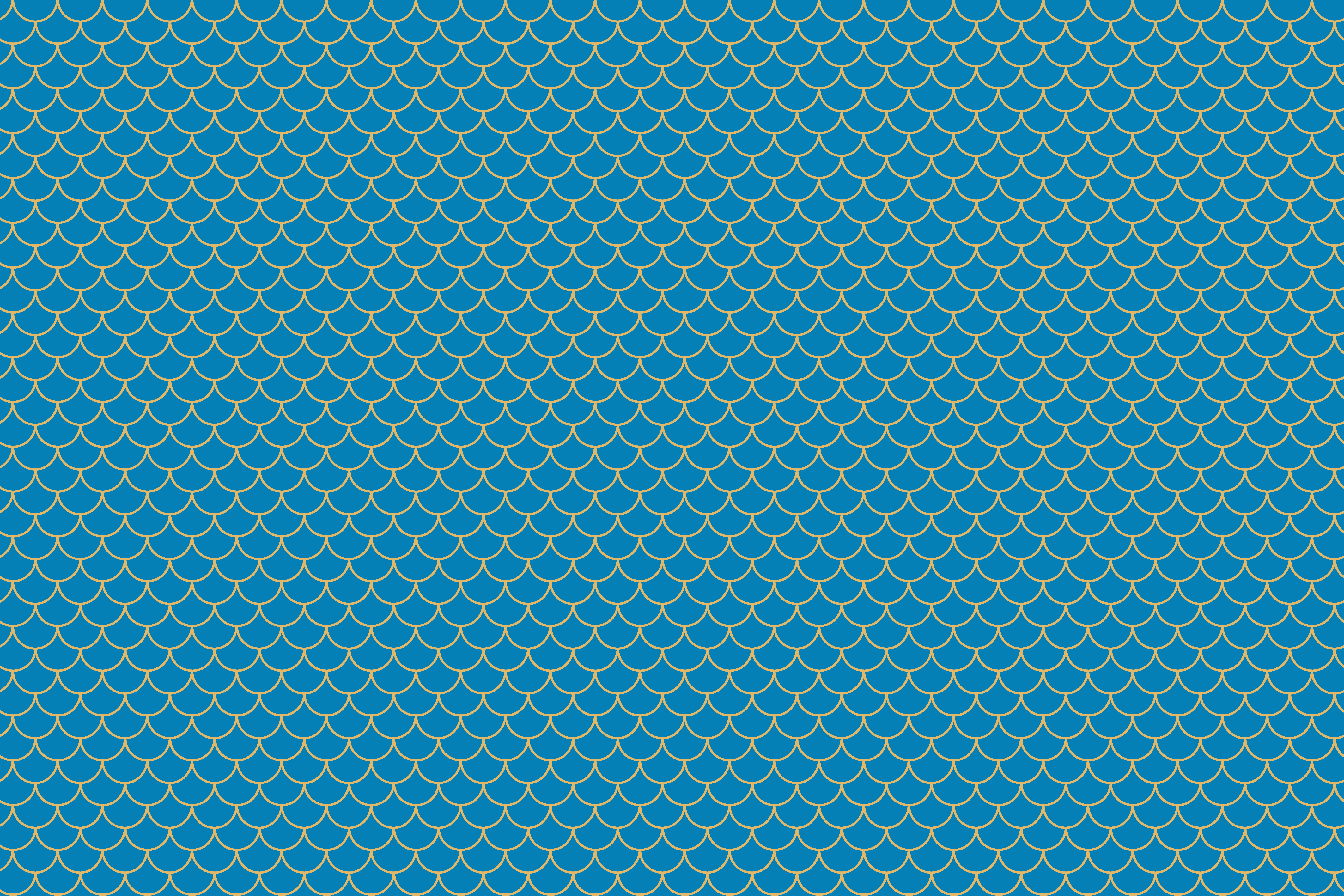 Piso de casa de banhocom padrão de escamas de peixe azul - TenStickers