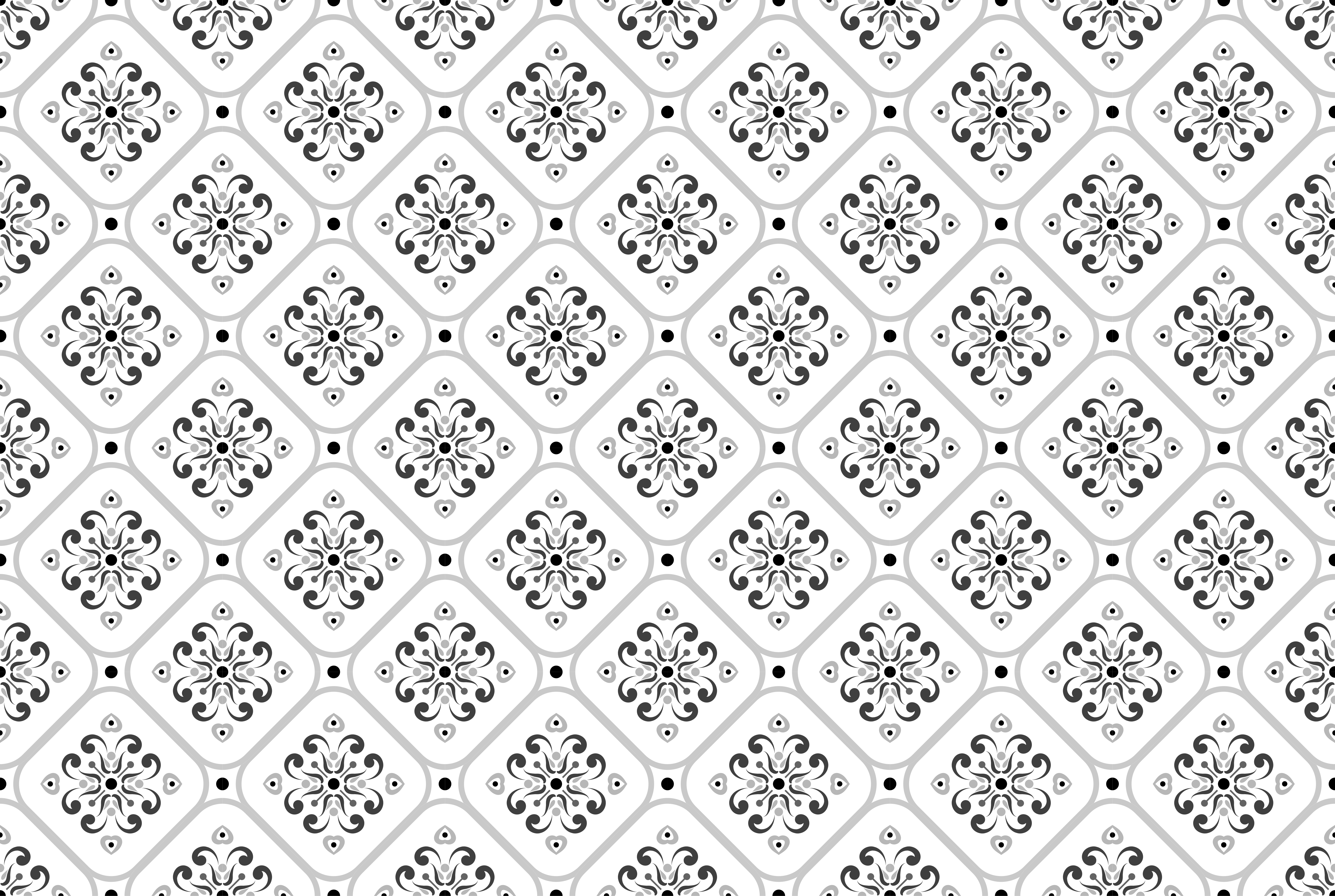 Tapete vinílico azulejos elegante preto e branco - TenStickers