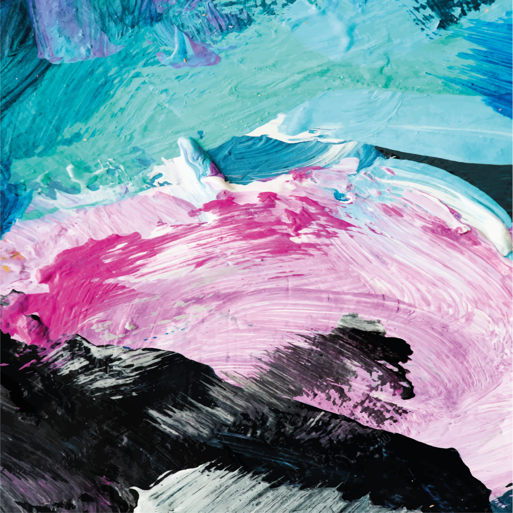 Tapete vinílico outras texturas explosão de cores abstratas - TenStickers