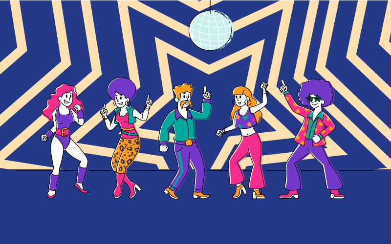 Pessoas dançando no tapete do quarto da boate - TenStickers