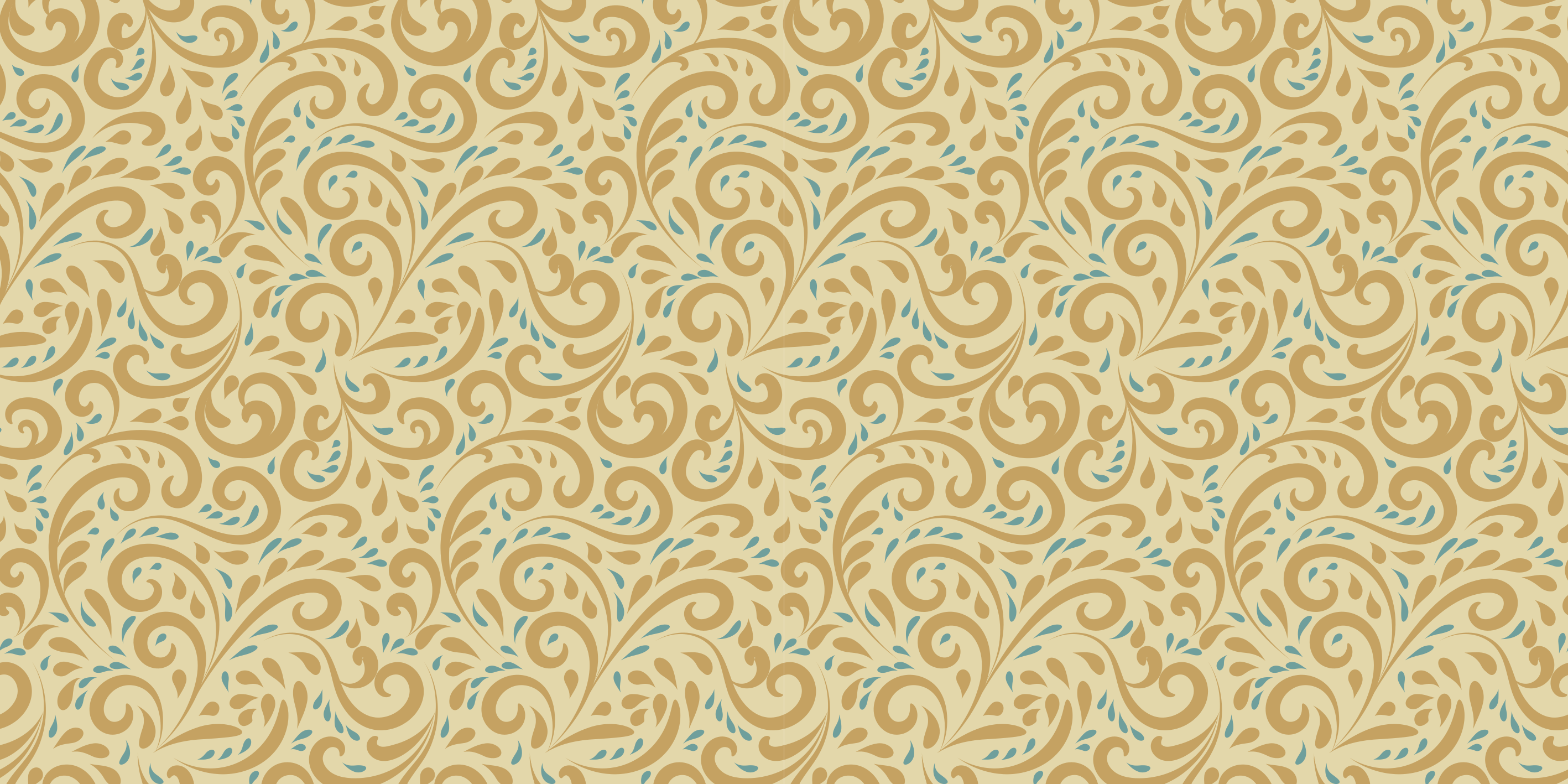 Tapete vinílico para gabinete Mão desenhada vintage floral padrão - TenStickers