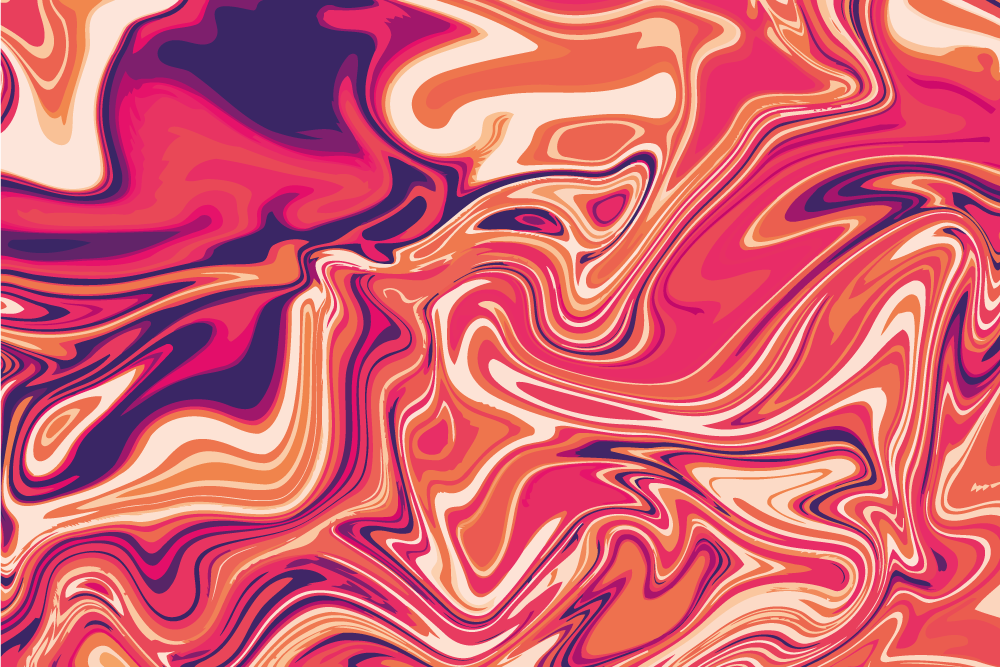 Tapete vinílico moderno motivo de redemoinho vibrante - TenStickers