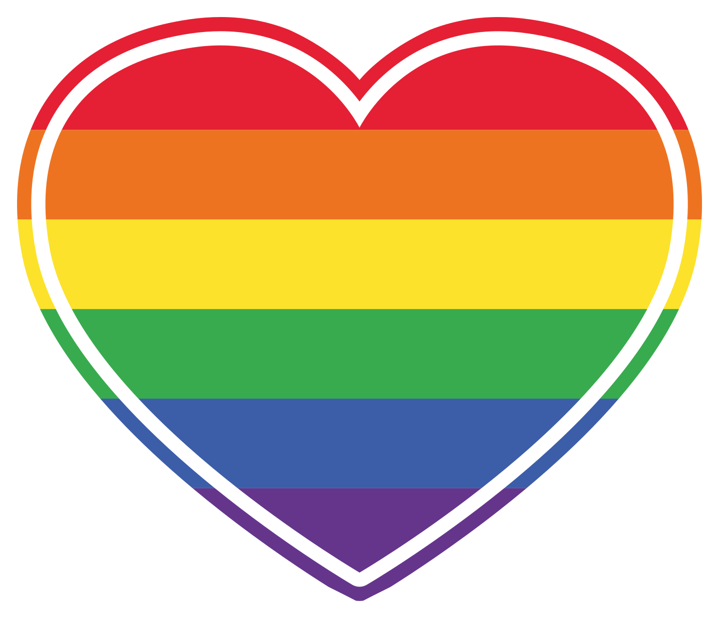 Tapete vinílico texturas padrão de arco-íris de coração - TenStickers