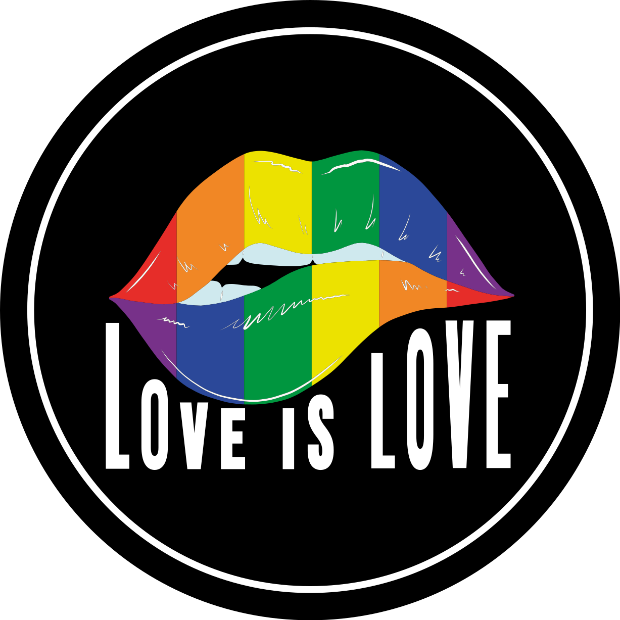 Tapete de quarto conceito de lábios do dia do orgulho - TenStickers