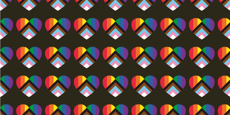 Tapete vinílico juvenil padrões de coração coloridos - TenStickers