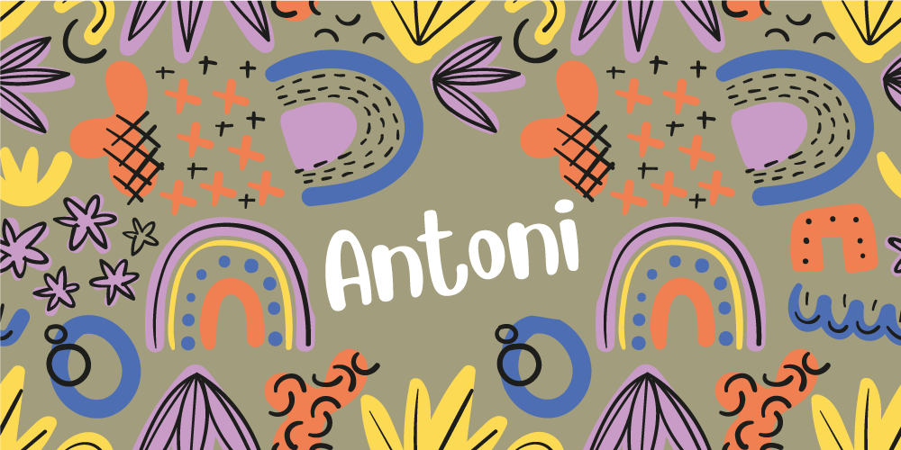 Tapete vinílico criança padrões coloridos de arco-íris - TenStickers