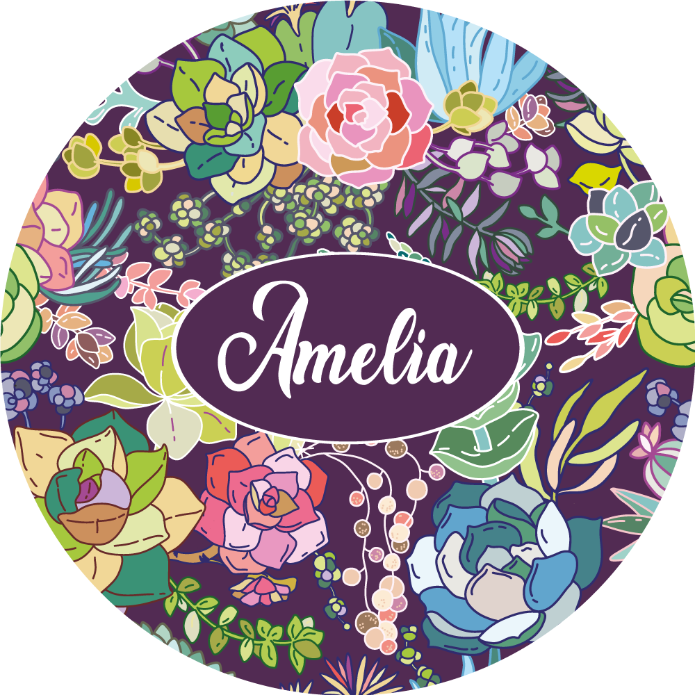 Tapete vinílico quarto padrão floral personalizado - TenStickers