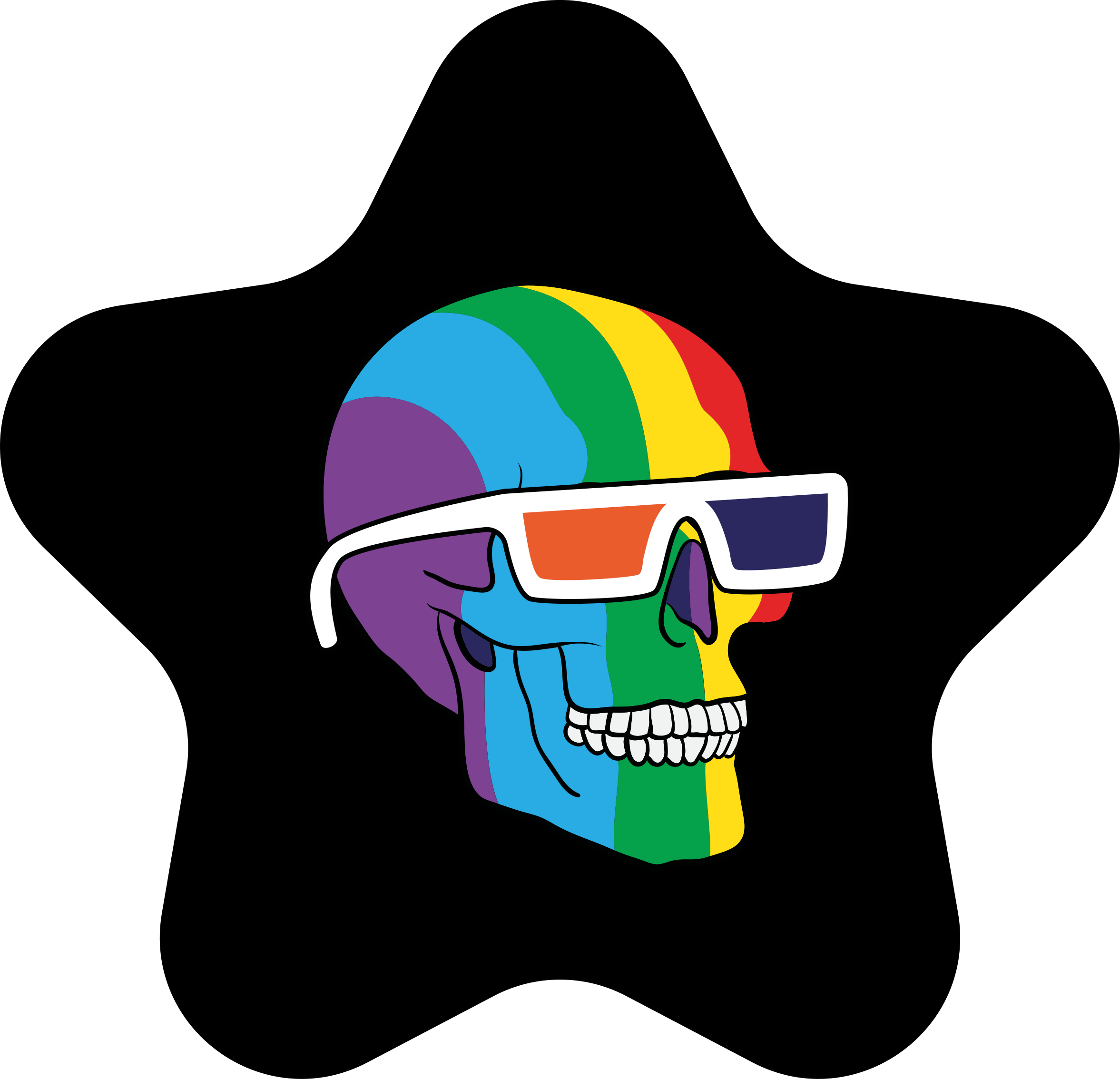 Tapete lgbt com caveira para sala de estar - TenStickers