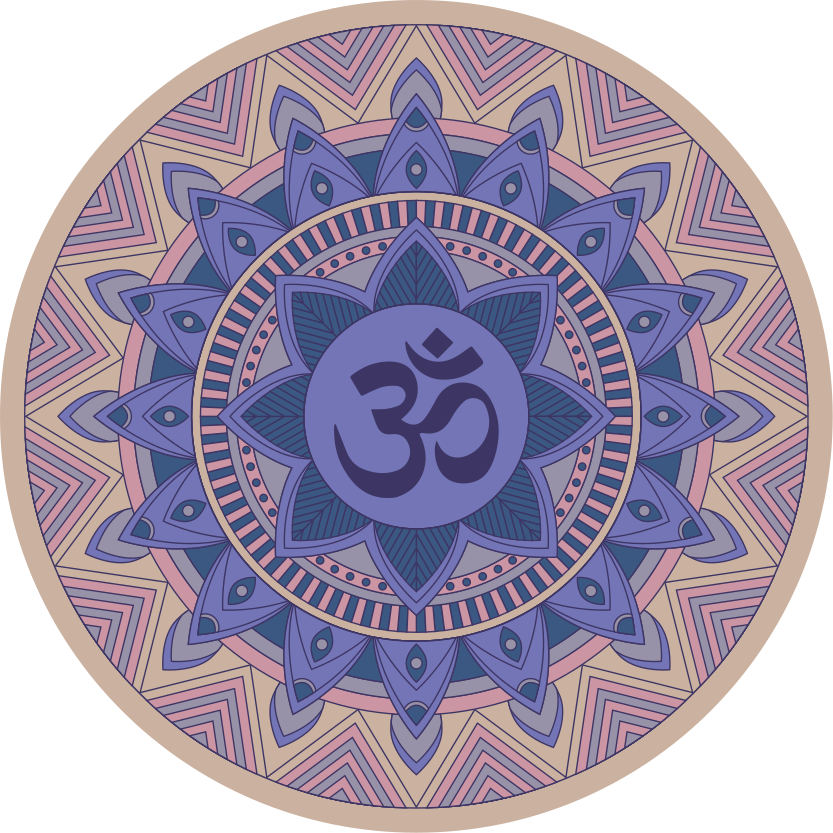 Tapete vinílico de mandala padrão de lótus meditativo - TenStickers