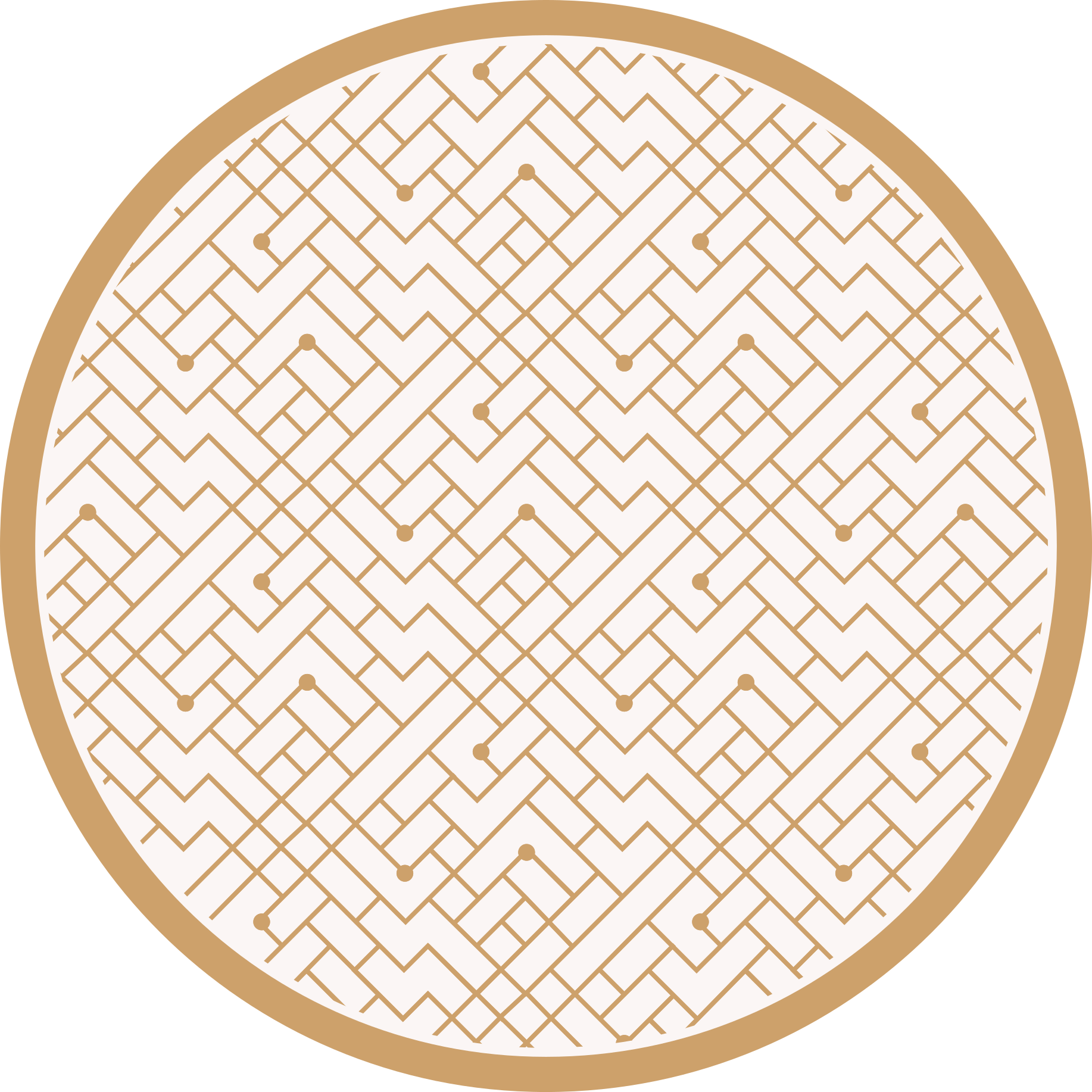 Tapete vinílico geométricas elemento dourado elegante - TenStickers
