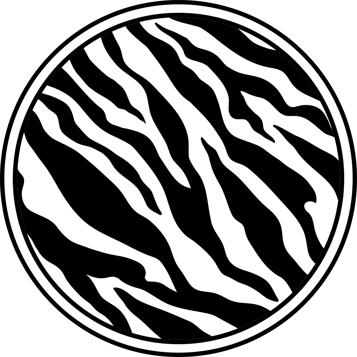 Tapete vinílico estampa de animal linhas de zebra chiques - TenStickers